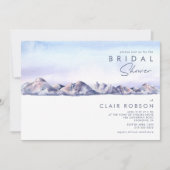 Winter Mountain Sunset bruids douche uitnodiging (Voorkant)