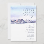 Winter Mountain Sunset Bruids Thee Party uitnodigi Kaart (Voorkant)