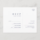 Winter Mountain Sunset Bruiloft RSVP Briefkaart (Achterkant)