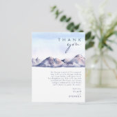 Winter Mountain Sunset Dank je kaart (Staand voorkant)