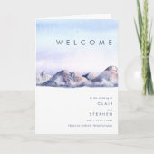 Winter Mountain Sunset Gevouwen Huwelijksprogramma Programma (Voorkant)