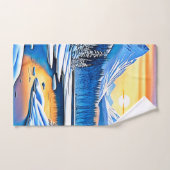 Winter Mountain Sunset Glow Bad Handdoek (Handdoek)