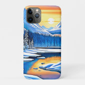 Winter Mountain Sunset Glow Case-Mate iPhone Case (Achterkant)