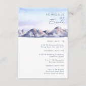 Winter Mountain Sunset Programma van evenementen (Voorkant)