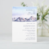 Winter Mountain Sunset Programma van evenementen (Staand voorkant)