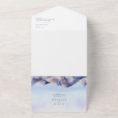 Winter Mountain Sunset Seal and Send All In One Uitnodiging (Buitenkant)