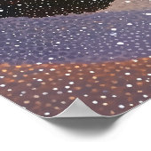 Winter Mountain Valley in pointillistische stijl Poster (Hoek)