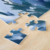 Winter Mountain Watercolor Snow Nature Landscape Legpuzzel (Zijkant)