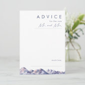 Winter Mountain Wedding Advice Kaart (Staand voorkant)