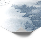 Winter Mountain Wedding Alfabetische Zitting Grafi Poster (Hoek)