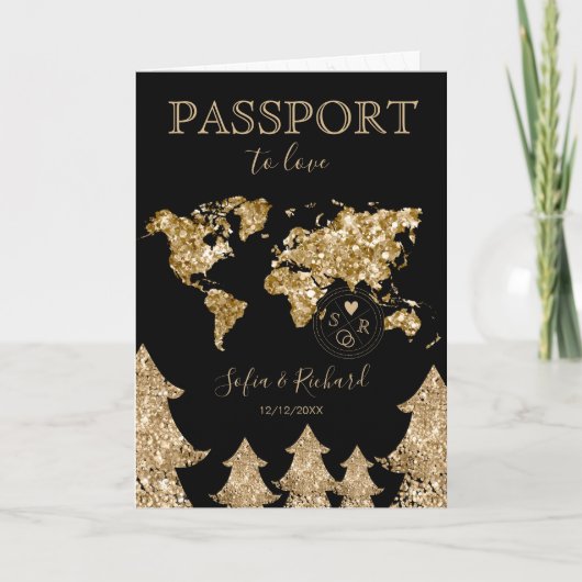 Winter Mountain Wedding Destination Passport (Voorkant)