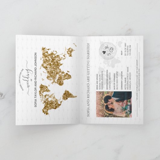 Winter Mountain Wedding Destination Passport (Binnen)