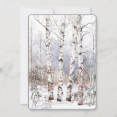 Winter Mountain Wedding Kaart (Achterkant)