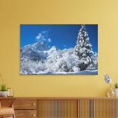 Winter Mountain Wonderland Canvas Afdruk (Insitu (Woonkamer))