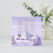 Winter Mountains Bachelorette Party Bingo Game Bedankkaart (Staand voorkant)