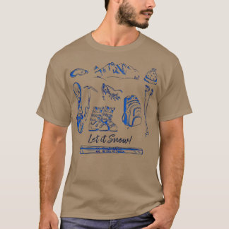 Winter Mountains Goggles Snowboard Snow Gear T-shirt