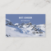 Winter Mountains Ski Instructor Visitekaartje (Voorkant)