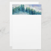 Winter Mountains Snow-kerstbrief Briefpapier (Voorkant / Achterkant)