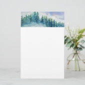 Winter Mountains Snow-kerstbrief Briefpapier (Staand voorkant)