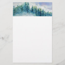 Winter Mountains Snow-kerstbrief Briefpapier