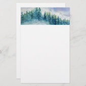 Winter Mountains Snow-kerstbrief Briefpapier (Voorkant / Achterkant)