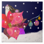 Winter Mouse Ceramic Kitchen Tile Tegeltje (Voorkant)