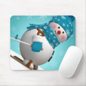 Winter Muismat/Snieuwman Muismat (Met muis)