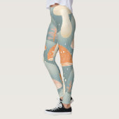 Winter Mushroom Print Leggings in pastelkleuren (Links)