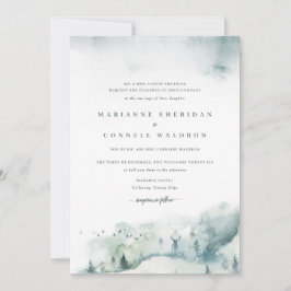 Winter Mystère I Formal Wedding Invitation Kaart