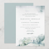 Winter Mystère I Formal Wedding Invitation Kaart (Voorkant / Achterkant)