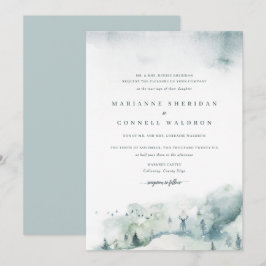 Winter Mystère I Formal Wedding Invitation Kaart