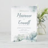 Winter Mystère III Informal Script Weddenschap Kaart (Staand voorkant)