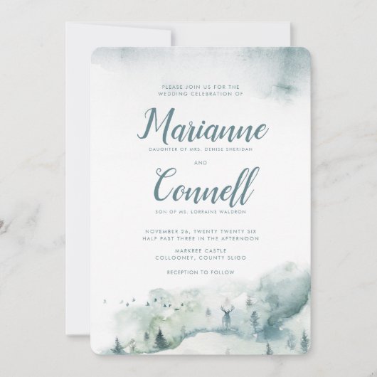Winter Mystère III Informal Script Weddenschap Kaart (Voorkant)