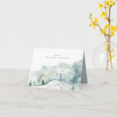 Winter Mystère Wedding Dank je gevouwen kaart (Gele Bloem)