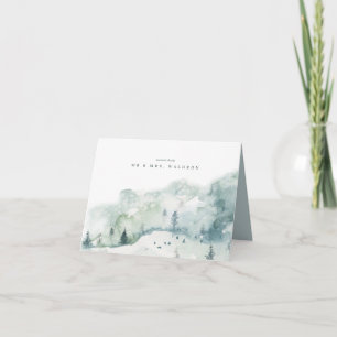 Winter Mystère Wedding Dank je gevouwen kaart