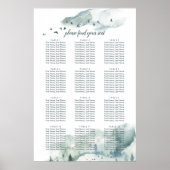 Winter Mystère Wedding Seating Chart Poster (Voorkant)