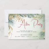 Winter na feest Waterverf groen Kaart (Voorkant)