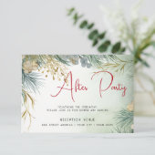 Winter na feest Waterverf groen Kaart (Staand voorkant)