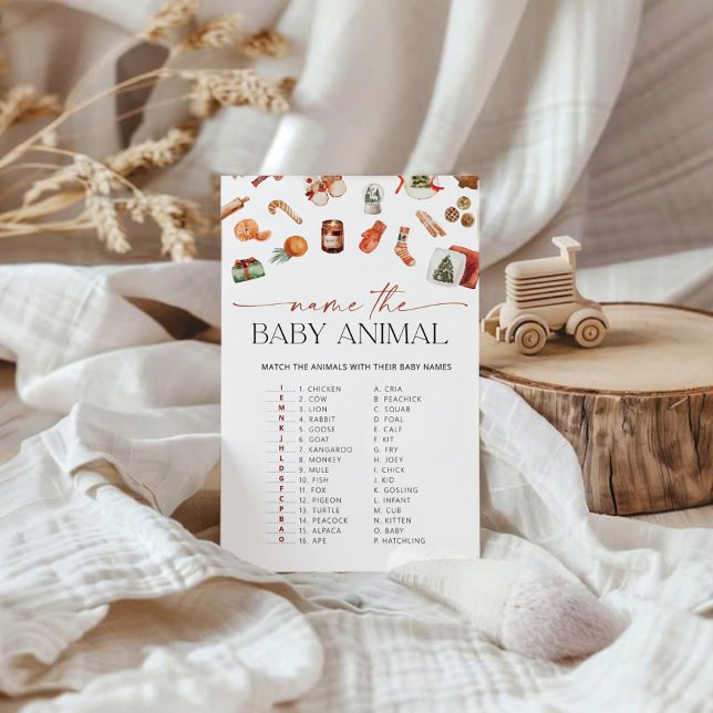 Winter Naam van de Baby Animal Baby shower Game (Creator heeft geüpload)