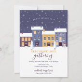 Winter Nabuurschapsuitnodiging Kaart (Voorkant)