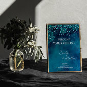 Winter nacht bruiloft welkom poster