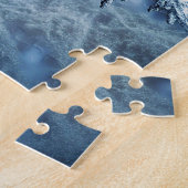 Winter Nacht Kunstpuzzel Legpuzzel (Zijkant)