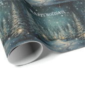 Winter Nachtbos Cadeaupapier (Rol Hoek)