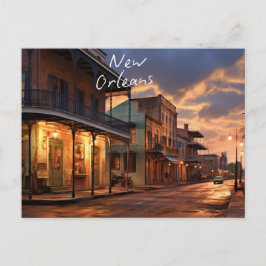 "Winter Nachten in New Orleans" Feestdagenkaart