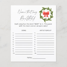 Winter Name dat baby shower game