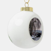 WINTER NARROWBOATS KERAMISCHE BAL ORNAMENT (Links)