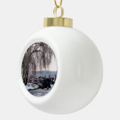 WINTER NARROWBOATS KERAMISCHE BAL ORNAMENT (Rechts)