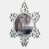 WINTER NARROWBOATS TIN SNEEUWVLOK ORNAMENT (Rechts)