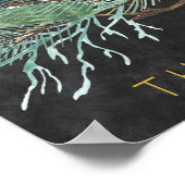 Winter natuur goudscriptkaarten en trouwbord poster (Hoek)