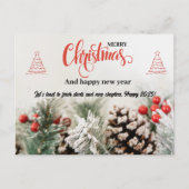 Winter Natuur Kerst & Nieuwjaar Groet Briefkaart (Voorkant)